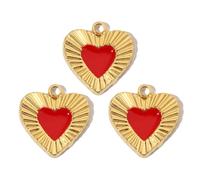 [RWAJZAX] Lot de 3 pendentifs plaqués or en cristal français en acier inoxydable massif en forme de patte de chat en forme de cœur