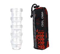 RWAJZAX Lot de 5 boîtes de rangement d'épices portables avec sac pour le camping en plein air Shaker Distributeur d'épices Boîte transparente Distributeur de bouteilles d'épices