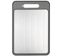 RWAJZAX Plateau de décongélation pratique Planche à découper double face avec aiguiseur de râpe Plateau de décongélation pour les amateurs de cuisine. Planche à découper double face pratique