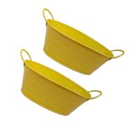 RWAJZAX Pot de fleurs ovale élégant avec double poignée pour plantes grasses, décoration de maison, bureau, cadeau de pendaison de crémaillère