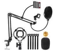 RWAJZAX Support de microphone à clip Bras de perche pliable Support d'amortisseur pour streaming professionnel Voice over Enregistrement professionnel Support de microphone professionnel