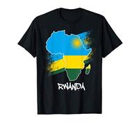 Rwanda Drapeau Carte Afrique J'aime Rwanda T-Shirt