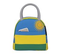 Rwanda Drapeau Grande Sac Isotherme Repas Portable Boîte À Déjeuner Isolée Pique-Nique Box Étudiants Collation Glacière Tote