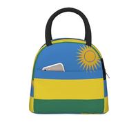 Rwanda Drapeau Grande Sac Isotherme Repas Portable Boîte À Déjeuner Isolée Pique-Nique Box Étudiants Collation Glacière Tote