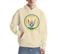 Rwanda Emblème National Pull À Capuche pour Hommes Sweatshirt Hommes Capuche Décontracté Pull Haut Amusant Imprimé Hoodie Cordon Pull À Capuche avec Poches du S Au 3XL