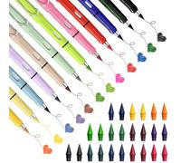 Rwbimti Lot de 12 Crayon Infini, Crayons de Couleur Sans Encre Avec 24 Pointes Remplaçables, Pencil à Papier Éternels Équipé d'une Gomme Effaçable Intégrée, Idéal pour le Gribouillage et le Dessin