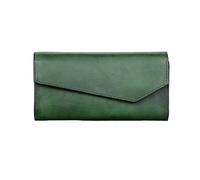 RWCCCRW Étuis à Cartes de Visite rétro Pinces à Billets Portefeuilles en Cuir véritable pour Femmes Sacs à Main bloquant Les Portefeuilles Sacs à Main (Taille : Vert)