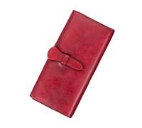 RWCCCRW Étuis à Cartes de Visite rétro Portefeuilles en Peau de Vache pour Femmes Sacs à Main en Cuir Longues Pinces à Billets Sacs de soirée Sacs à Main Pochettes (Taille : Rouge)