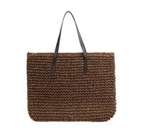 RWCCCRW Femmes élégantes paille rétro été tissé à la main sacs à main en rotin tricoté sac à bandoulière femme Boho voyage sac à main sacs une épaule le meilleur choix
