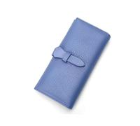 RWCCCRW Pinces à Billets en Cuir véritable Étuis pour Cartes de Visite Portefeuilles Longs Sacs à Main en Peau de Vache pour Femmes Portefeuilles bloquants Sacs à Main (Taille : Bleu)