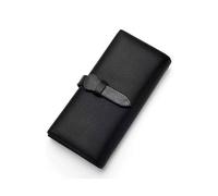 RWCCCRW Pinces à Billets en Cuir véritable Étuis pour Cartes de Visite Portefeuilles Longs Sacs à Main en Peau de Vache pour Femmes Portefeuilles bloquants Sacs à Main (Taille : Noir)