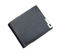 RWCCCRW Portefeuille à Deux Volets décontracté pour Hommes, Porte-Cartes de crédit, Pochette, Portefeuille Fin, Court, Porte-Monnaie, Portefeuille Pur, Portefeuille pour Homme (Couleur : Noir)