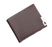 RWCCCRW Portefeuille à Deux Volets décontracté pour Hommes, Porte-Cartes de crédit, Pochette, Portefeuille Fin, Court, Porte-Monnaie, Portefeuille Pur, Portefeuille pour Homme (Couleur : Marron)