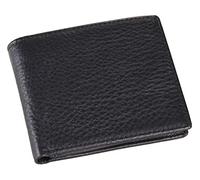 RWCCCRW Portefeuille Classique Vintage en Cuir de Vachette avec Blocage à Trois Volets, élégant, Court et décontracté, porte-10 Cartes, Poche pour pièces de Monnaie (Couleur : Noir, Taille : M)