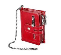 RWCCCRW Portefeuille Court en Cuir pour Hommes, décontracté, à Deux Volets, Portefeuille, Poche pour pièces de Monnaie, Fermeture éclair, rétro, Multifonction, Court