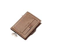 RWCCCRW Portefeuille Court rétro Vertical pour Homme, Porte-Cartes décontracté pour Homme, Porte-Monnaie pour permis de Conduire Multifonctionnel (Couleur : Marron)