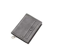 RWCCCRW Portefeuille Court rétro Vertical pour Homme, Porte-Cartes décontracté pour Homme, Porte-Monnaie pour permis de Conduire Multifonctionnel (Couleur : Gris)