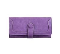 RWCCCRW Portefeuille en Cuir Mat pour Femmes, Porte-Cartes, Porte-Monnaie Vintage givré, Longue Pince à Billets à Fermeture éclair