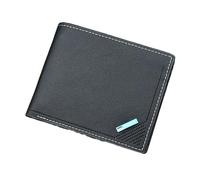 RWCCCRW Portefeuille en Cuir PU Souple pour Homme, Ultra Fin, Fermeture éclair, Porte-Monnaie, Porte-Cartes Court, Pochette Vintage, Pince à Billets (Couleur : Noir)
