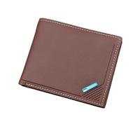 RWCCCRW Portefeuille en Cuir PU Souple pour Homme, Ultra Fin, Fermeture éclair, Porte-Monnaie, Porte-Cartes Court, Pochette Vintage, Pince à Billets (Couleur : café Clair)