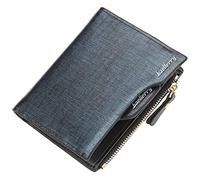 RWCCCRW Portefeuille Homme Portefeuille Solide Cuir Clip Sac À Main Porte-Cartes Fermeture Éclair Poche À Monnaie Compartiment À Billets Portefeuille (Couleur : Bleu-Vertical)