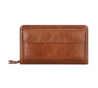 RWCCCRW Portefeuille pour Hommes Longue Couche supérieure en Peau de Vache Pochette Double Fermeture éclair Pince à Billets Porte-Monnaie pour Hommes