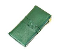RWCCCRW Portefeuilles pour Femmes en Peau de Vache Longues Pinces à Billets Étuis pour Cartes de Visite Porte-Monnaie en Cuir véritable Pochettes Sacs à Main (Taille : Vert)