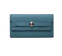 RWCCCRW Portefeuilles pour Femmes en Peau de Vache Longues Pinces à Billets Étuis pour Cartes de Visite Sacs à Main en Cuir véritable Sacs à Main (Taille : Bleu)