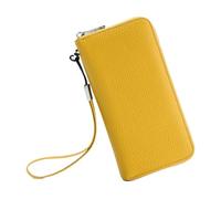 RWCCCRW Portefeuilles pour Femmes Étuis pour Cartes de Visite Portefeuilles bloquants Porte-Monnaie en Cuir véritable Pochettes Sacs à Main Pinces à Billets Sacs de soirée (Taille : Jaune)