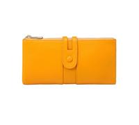 RWCCCRW Portefeuilles pour Femmes Longues Pinces à Billets Étuis pour Cartes de Visite Porte-Monnaie en Cuir véritable Pochettes Sacs à Main Sacs de soirée Organisateurs d'argent (Taille : Jaune)