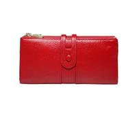 RWCCCRW Portefeuilles pour Femmes Pinces à Billets Longues Étuis pour Cartes de Visite Porte-Monnaie en Cuir véritable Pochettes Sacs à Main Sacs de soirée Organisateurs d'argent (Taille : Rouge)