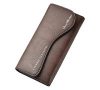 RWCCCRW Portefeuilles pour Hommes de Style Long, Porte-Cartes de Visite, Porte-Monnaie, Sac à Main pour Hommes, Pochettes (Couleur : Marron foncé)