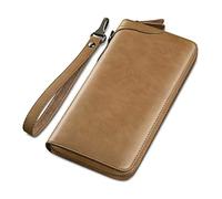 RWCCCRW Sac à Main en Cuir pour Homme avec Fermeture éclair et Porte-Monnaie, Porte-Cartes, Portefeuille Long, Pochette