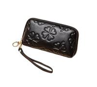 RWCCCRW Sacs à Main en Cuir véritable Portefeuilles pour Femmes Porte-Monnaie Pochettes Organisateurs d'argent en Peau de Vache Sacs de soirée Pinces à Billets (Taille : Noir)