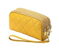 RWCCCRW Sacs à Main Portefeuilles pour Femmes Porte-Monnaie en Cuir véritable Pochettes Sacs de soirée Organisateurs d'argent en Peau de Vache (Taille : Jaune)