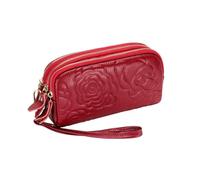 RWCCCRW Sacs à Main pour Femmes Portefeuilles Sacs à Main Sacs de soirée en Cuir véritable Porte-Monnaie Pochettes Étuis pour Cartes de Visite Pinces à Billets (Taille : Rouge)