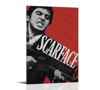 RWEWQRHG Al Pacino Affiche de Scarface Art Moderne Peinture Esthétique Toile Couverture Art Mural Poster 60 x 90 cm Style Cadre