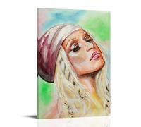 RWEWQRHG Christina Aguilera Poster d'art moderne esthétique sur toile avec cadre 20 x 30 cm