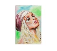 RWEWQRHG Christina Aguilera Poster d'art moderne esthétique sur toile sans cadre 40 x 60 cm