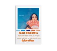 RWEWQRHG Kacey Musgraves Album Tracklist Poster Art Moderne Peinture Esthétique Toile Art Mural Poster 40 x 60 cm Sans Cadre