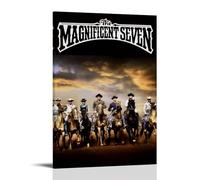 RWEWQRHG Steve McQueen Poster The Magnificent Seven - Art moderne - Peinture esthétique sur toile - Poster mural - 50 x 75 cm - Style cadre