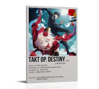 RWEWQRHG Takt Op.Destiny Poster Art Moderne Peinture Esthétique Toile Couverture Art Mural Poster 40 x 60 cm Style Cadre