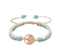 RWGSNB Bracelet Arbre de Vie pour Femme Homme Boho Wrap Bracelets Turquoise Superposés Réglable Fait Main Corde Tressée Bracelets Pierre Naturelle Reiki Cristal Bijoux Cadeaux