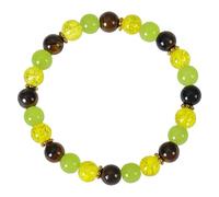 RWGSNB Bracelet Cristal Femme Bracelet Pierre Naturelle 6 Mm pour Femme Délicat Bangles Avec Naissance Corde Élastique Perles Colorées Précieuses Bijoux Cristal Reiki Cadeaux D'Anniversaire Uniq