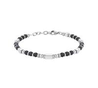 RWGSNB Bracelet en Cristal Bracelet Pierre Naturelle 4 Mm pour Femme Style Bohème Fermoir Mousqueton Réglable Tendance Perles et Précieuses Petit Bijou Cristal Reiki Lave Noire