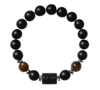 RWGSNB Bracelet en Pierre Naturelle, Bracelet Perles Pierres Précieuses 8 Mm 12 Signes du Zodiaque Constellation Bangles D'Onyx Noir mat Naturel Bangles Cristal Noir Signature Cadeau D'Anniversaire