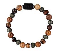 RWGSNB Bracelet en Pierre Naturelle, Bracelet Personnalisé Pierres Précieuses Signe Du Zodiaque Constellation Œil Tigre Naturel Perles Spirituelles Protection Cristal Cadeaux D'Anniversaire Lion