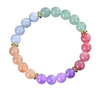 RWGSNB Bracelet Femme, Bracelet Pierres 7 Chakras 8 Mm Pierres Naturelles Chakra Bangles D'Anxiété Équilibre Énergétique Reiki Bangles Yoga Cristal Porte Bonheur Cadeaux D'Amitié pour