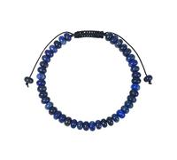 RWGSNB Bracelet Femme en Cristal Bracelet Lapis-Lazuli Naturel 6 Mm pour Femmes Hommes Perles Plates Délicates Pierres Précieuses Réglable Corde Tressée Faite À la Main Bijoux Cristal Reiki Cad