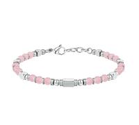RWGSNB Bracelet Femme en Cristal Bracelet Pierre Naturelle 4 Mm pour Femme Style Bohème Fermoir Mousqueton Réglable Tendance Perles et Précieuses Petit Bijou Cristal Reiki Quartz Rose